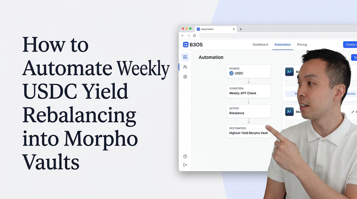 How to Automate Weekly USDC Yield Rebalancing into Morpho Vaults video tutorial banner
