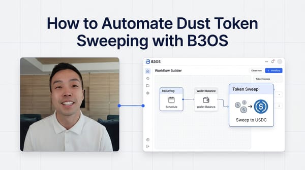 How to Automate Dust Token Sweeping with B3OS video tutorial banner