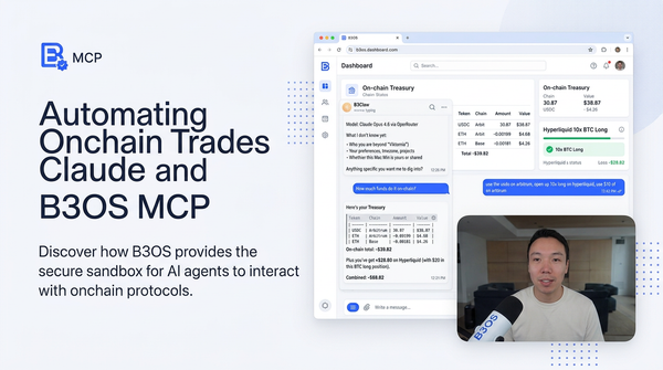 Automating Onchain Trades with Claude and B3OS MCP video tutorial banner